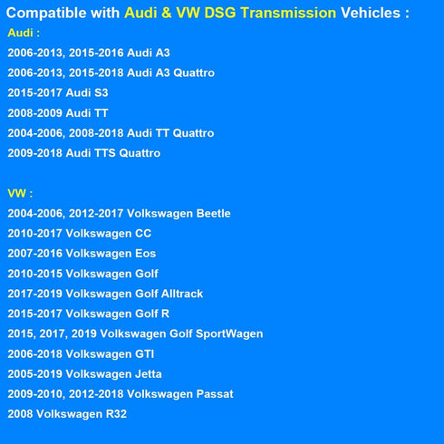 Oil Filter, Replace 044-0362, 02E305051C Compatible with VW Audi DSG Transmission - 2006-2018 A3, 2004-2018 TT Beetle, 2009-2017 CC Passat, 2007-2...