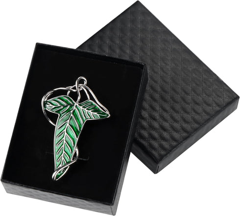 EKZ Elegance Elven Green Tree Leaf Enamel Pin,Cloak Clasp Brooches Elven Keepsake Pin for Luck and Mystery – Perfect for Christmas Festive Attire ...