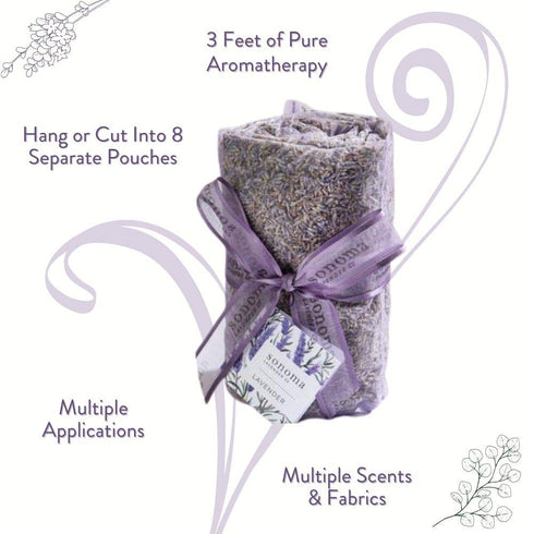 Sonoma Lavender Dried Lavender Sachets by The Yard for Drawers and Closets, Natural Air Freshener for Home, Car, Bag, Room, and Closet...