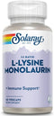 SOLARAY L-Lysine Monolaurin Immune Support Supplement, 1:1 Ratio for Immune System Function, Skin and Gut Health Support, 500 mg Each, 60-Day Mone...