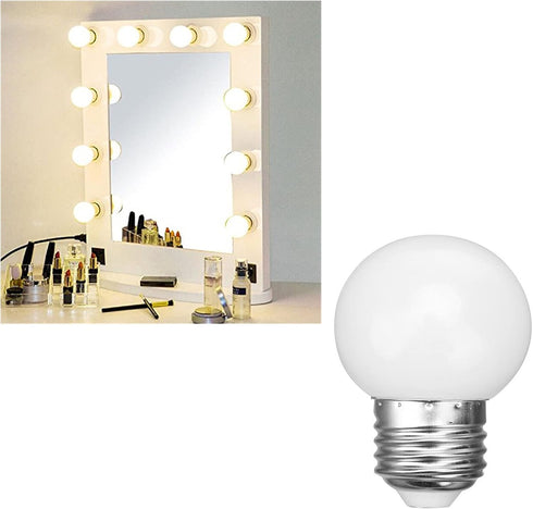 G45 LED Light Bulb 3W Globe Vanity Bulbs 30 Watt Replacement Bulb Warm White 3000K Round Night Light Bulb E26/E27 Base for Bathroom Makeup Mirror ...