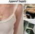 Beige Stretch Lace Trim Elastic-Frilly Trim for Socks-Gathered Crocheted Lace DIY Craft Ribbon (5Yards)...