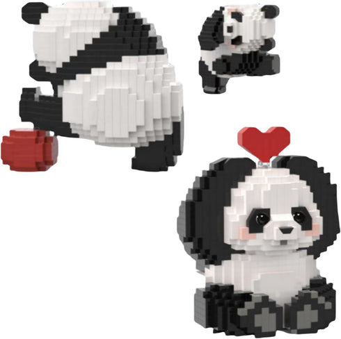 QMEAKMONY Mini Building Blocks Panda Sets Cute Micro Mini Panda Building Bricks for Adults Micro Nano Bricks Perfect Party Favors for Teenagers. (...