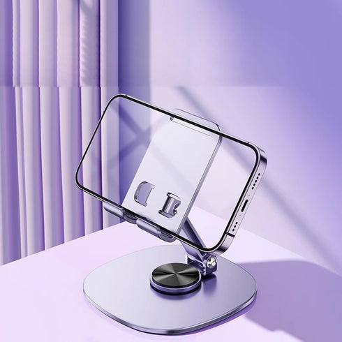 Phone Stand Metal Holder Cellphone Mini Tablet Pad 360° Rotation Phone Stand Foldable Scalable Office Desk Adjustable Portable for Travel......