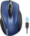 TECKNET Wireless Mouse (BT5.0/3.0 & 2.4G) Rechargeable 4800 DPI Silent Mouse 8 Buttons Bluetooth Mouse, USB A Mouse Wide Compatibility - Blue...
