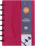 Eagle Discbound Notebook, Customizable Notebook, Junior Size, Poly Cover, 60 Sheets Ruled/Lined Pages (Red)...
