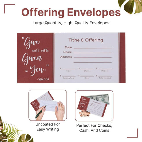 Swanson Christian Products Cash Envelopes For Tithes And Offering Church Supplies Pack of 100 - GIVE (NIV Scripture) Tithe Offering Envelopes for ...
