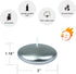 3 Inch Metallic Silver Floating Candles...