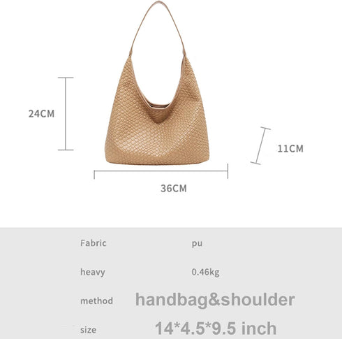 2024 Leather Tote Bag for Women Top-handle Shoulder Bag, Hobo Bags Large Capacity Soft Vegan Crossbody Handbag Underarm...