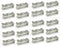 T5 LED Light Bulbs 20pcs Clips Holder Bracketr for Lamp Socket Shop Light Fixture, Led Ceiling Lamp (23mm/0.9inch,Suitable for T5 lamps)...