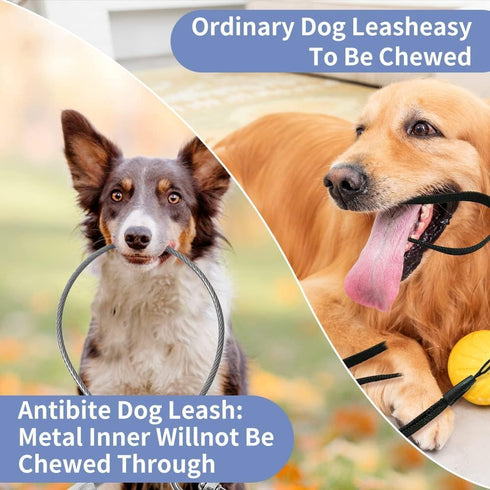 Chew Proof Dog Leash Extension,Support add to Any Leash & Collar & Harness,Dog Lead Extender for Large and Medium Dogs Walking Running and Trainin...
