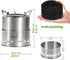 Camp Stove, Ohuhu Camping Stove Wood Burning Stove Stainless Steel Mini Portable Backpacking Survival Stoves for Picnic BBQ Camping Hiking Cooking...