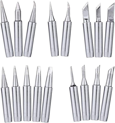 Mesee 17Pcs Soldering Iron Tips Kit 900M Lead-Free Solder Iron Tip Welding Replacement Accessories for Hakko, Radio Shack, TENMA, ATTEN, Quick, Ao...