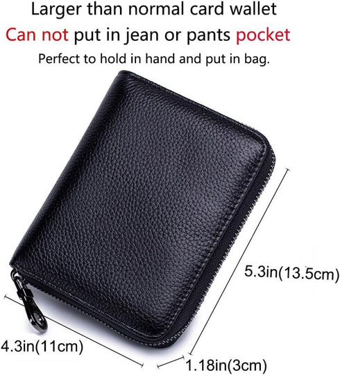 EASTNIGHTS Genuine Leather Credit Card Holder Case RFID Card Wallet Travel Passport Wallet...