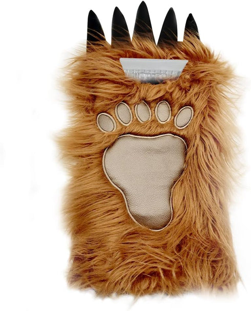 Gears Out Massive Bigfoot Hand Ice Scraper - Bigfoot Gifts - Sasquatch Claw Faux Fur Hand Warmer with Built in Ice Scraper Foam Grip Novelty Winte...