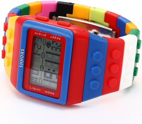 Men's Ladies Blocks Constructor Digital LED Backlight Alarm Sport Wrist Watch...
