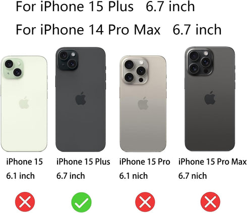 2 Pack Matte Anti-Blue Privacy Tempered Glass for iPhone 14 Pro Max/iPhone 15 Plus Anti-glare Anti-Spy Screen Protector Anti-Peeping Film Electrop...