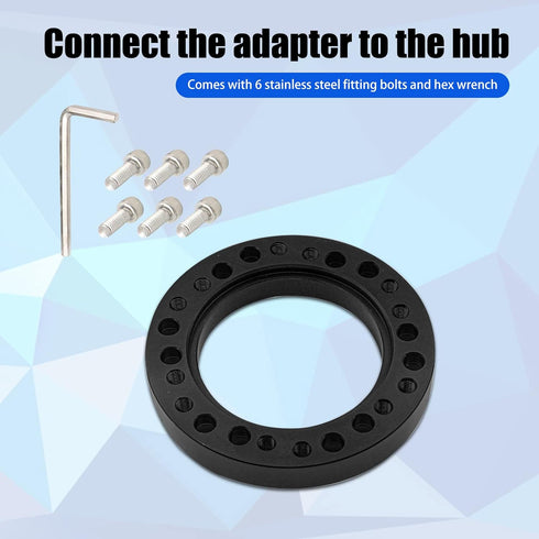 QODOLSI Pack-1 Steering Wheel Elevator Kit, 12.5mm/0.49" Aluminum Steering Wheel Adapter Spacer, Steering Wheel Hub Adapter for Most Cars SUVs and...