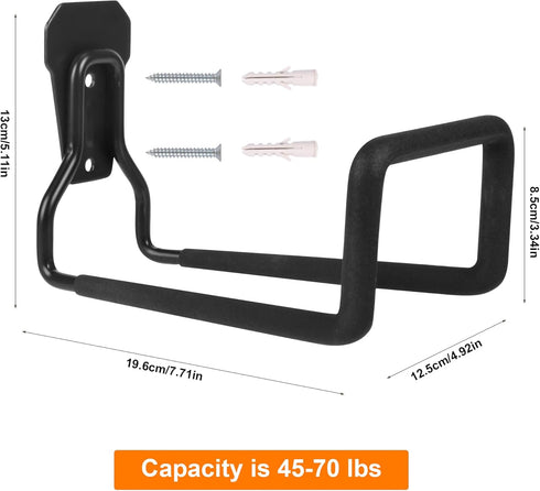 2pcs Heavy Duty Hose Hanger Garden Hose Storage Black Water Hose Holders for Outside Wall Mount Garden Hose Reel Hose Stand for Garden Hose (2pcs ...