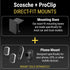 Scosche UH2AMPS Non-Magnetic Universal Cell Phone Holder with AMPS Mounting Plate ProClip Vehicle Specific Mount Bases, Hands-Free Car Mount Compa...