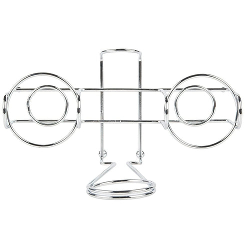 G.E.T. 4-22735 Chrome Metal Two Compartment Condiment Caddy Metal Table Caddies Collection...