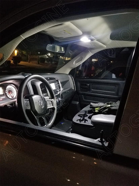 12 Piece White Interior LED Lights Kit for Dodge Ram 2009 2010 2011 2012 2013 2014 2015 2016 2017 2018 Super Bright 6000K Interior LED Light Bulbs...