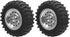 55mm/2.2in 1/10 Scale Rubber Tires & Wheel Rims AntiSkid Fit for D12 Model Parts (Silver S)...