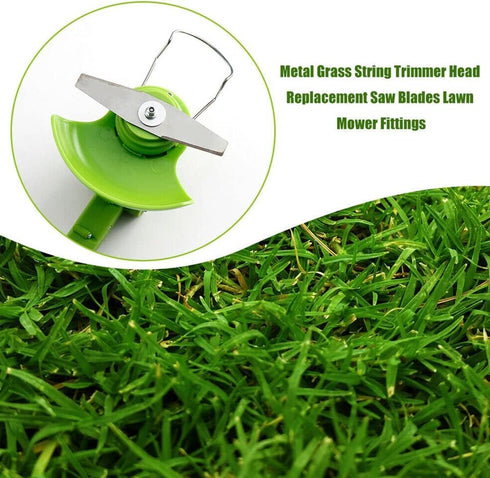 1Pc Silver Metal Lawn Mower Saw Blade Head Replacement Parts Saw Blades Lawn Mower Fittings,Universal Craftsman String Trimmer attachments,Outdoor...