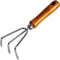 Hand Cultivator Garden Tool Heavy Duty Japanese Steel with Wood Handle, Manual Small Hand Rake Soil Tiller for Weeding, Digging, Cultivating, 3 Cl...