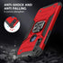 HNHYGETE for Moto E Phone Case, Motorola E Case, with HD Screen Protector, Shockproof Tough Rugged Hard Rubber Bumper with 360 Rotation Ring Kicks...