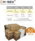 50 Pack 4x4x2'' Small Shipping Boxes, Corrugated Cardboard Mailers for Business, Kraft (CM442K)...