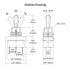 Baomain Car Toggle switch SPDT Latching (Maintained) ON-OFF-ON 3 Pin 3 Position 12V/25A with waterproof cover for Auto Car (4PCS)...