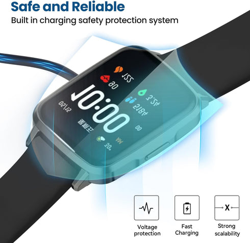 2-Pack Charger Compatible with Veryfit/Da Fit Smart Watch Charger, Replacement Opposite Polarity Charging Cable for Smart Watch with Da Fit/Veryfi...