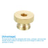 uxcell Knurled Thumb Nuts, 3Pcs M8 x D23mm x H16mm Brass High Head Through Hole with Collar High Head Through Hole Round Knobs Fasteners for 3D Pr...