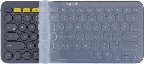 Keyboard Cover for Logitech K380 Multi-Device Bluetooth Keyboard/Pebble Keys 2 K380S Keyboard - Transparent Silicone Keyboard Protector Skin...