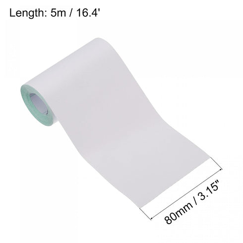 uxcell Waterproof Peel and Stick Decorative Tape Self Adhesive 3.15" W x 16.4'L PVC Removable Tape for Wall Edge Matte White...