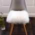 Softlife White Small Faux Fur Sheepskin Throw Rug Fluffy Shag Fur Chair Cover Pad Washable Square Area Rugs for Living Room Bedroom Dorm 20" x 20"...