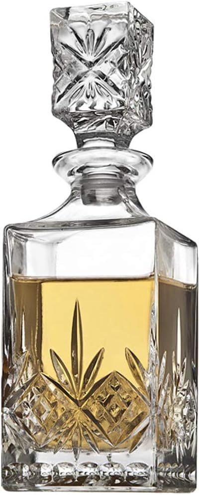 Godinger Mini Whiskey Decanter and Shot Glasses Barware Set - 10oz Decanter for Scotch Wine or Vodka - Dublin Collection...