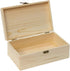 Zhou Pine Wood Storage Box - Natural DIY Accessories Set with Hinged Lid and Front Buckle, Perfect for Art Lovers and Family Collections...