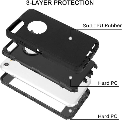 MAXCURY for iPhone 6 Case & iPhone 6s Case Heavy Duty Shockproof Series Case for iPhone 6/6S (4.7")-V2 with Built-in Screen Protector Compatible w...