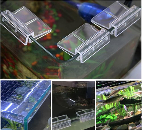 16pcs Aquarium Fish Tank Glass Cover Clip Support Holder,Clear Color Acrylic Fish Tanks Glass Cover Clip for Rimless Aquariums(6mm)...