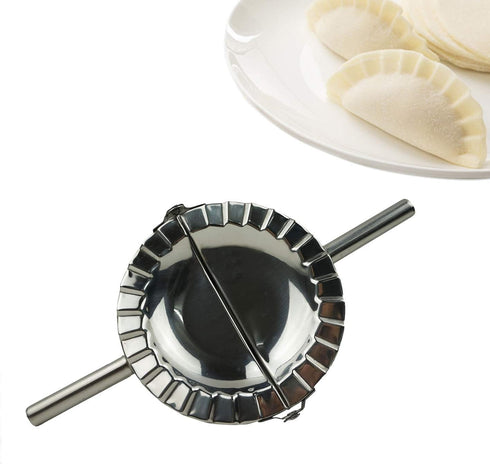Stainless Steel Dumpling Maker, X-Large 5" Goya Empanada Press Mold, Ravioli Mould Crimper, Wraper Dough Cutter - for Pie Ravioli Chinese Dumpling...