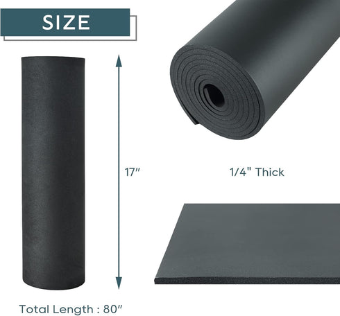 NATGAI Sponge Neoprene Without Adhesive Foam Rubber Sheet, Cut to Multiple Dimensions and Lengths - DIY, Gaskets, Cosplay, Costume, Crafts (1/4" T...