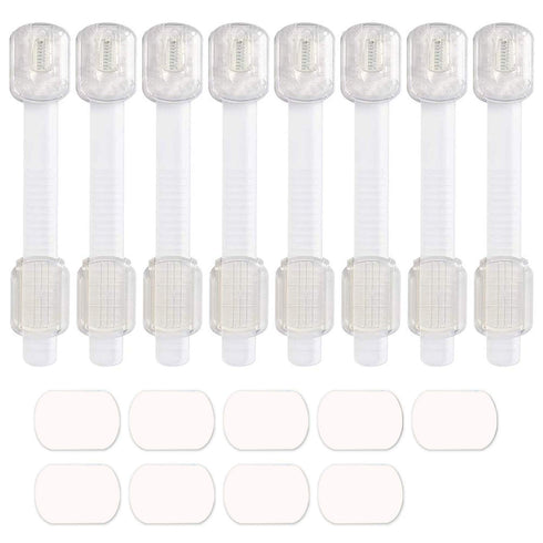 Baby Safety Locks - Maveek 8 Pack Child Proofing Lock For Drawers Doors Cupboard Dresser Door Closet Toilet Seat Oven Refrigerator, Adjustable Tra...