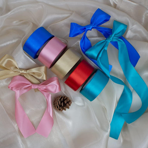 1-1/2 Inch Wide Turquoise Soild Stain Ribbon Single Faced Fabric Ribbons for Gift Wrapping Sewing Wreath DIY Bows Floral Decoration Card Invitatio...
