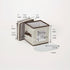 Household Essentials Saucer Storage Box, Holds 12 Saucers with Felt Protectors, Windowed Panel, 2 Riveted Handles, Foldable and Stackable Box...
