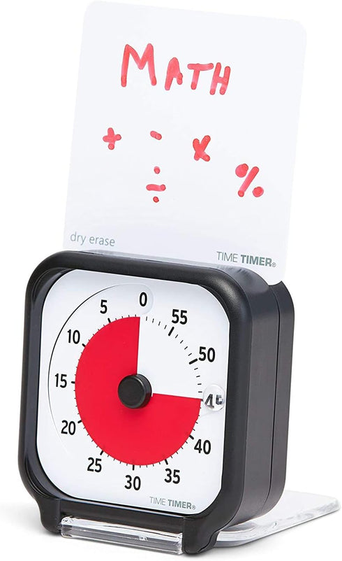 Time Timer 3 inch Visual Timer — 60 Minute Kids Desk Countdown Clock with Dry Erase Activity Card and Desktop App Access — for Kids Classroom, Hom...