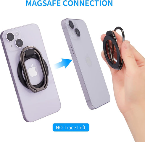 Magnetic Phone Ring Holder for MagSafe Grip Kickstand Adjustable Cellphone Ring Stand Mag Safe Accessories for iPhone15/ 14/13/12 Series Removable...