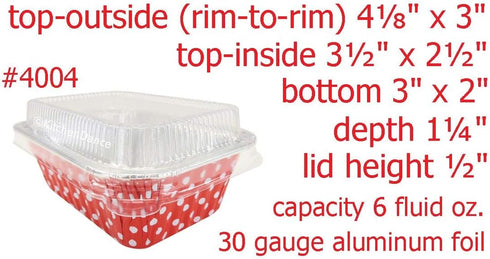 KitchenDance Disposable Aluminum Mini Loaf Pans with LIds - 6 Ounces Rectangular Individual Sized Loaf Pans, Oven Safe Aluminum Foil Baking Pans p...