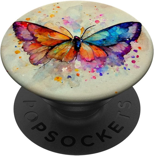 Women's Butterfly colorful Butterfly Decoration PopSockets Standard PopGrip...